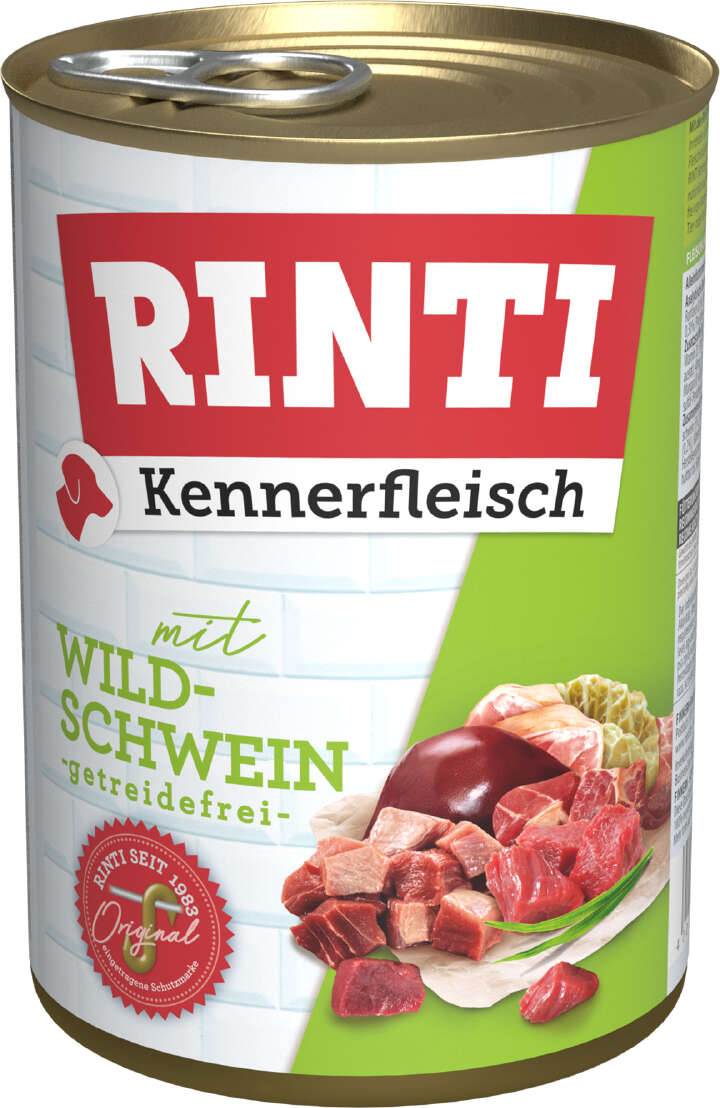 RINTI Hunde-Nassfutter Kennerfleisch mit Wildschwein